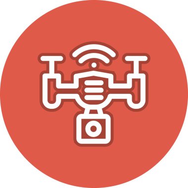 Drone Hat Çemberi Vektör Simgesi Tasarımı