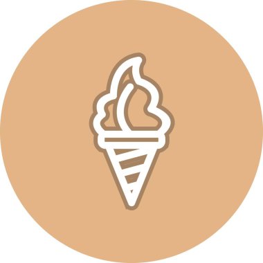 Dondurma Hattı Çember Vektör Simgesi Tasarımı