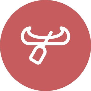 Gondol Hattı Çember Vektör Simgesi Tasarımı