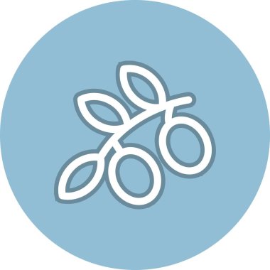 Zeytin Çizgisi Çemberi Vektör Simgesi Tasarımı