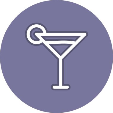 Juice Line Çember Vektör Simgesi Tasarımı