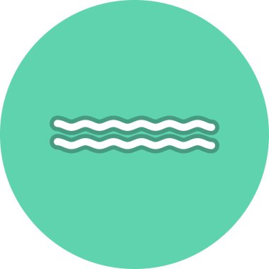 Su Hattı Çemberi Vektör Simgesi Tasarımı