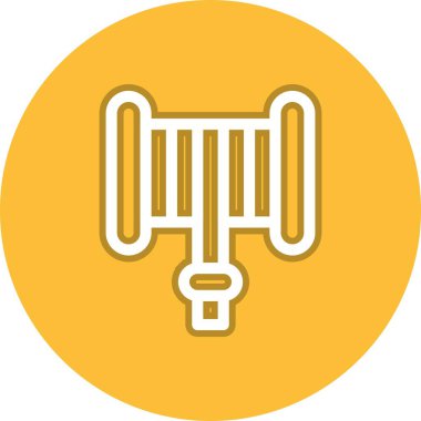 Hortum Çizgisi Çemberi Vektör Simgesi Tasarımı