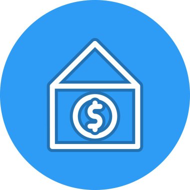 Maaş Satırı Çember Vektör Simgesi Tasarımı