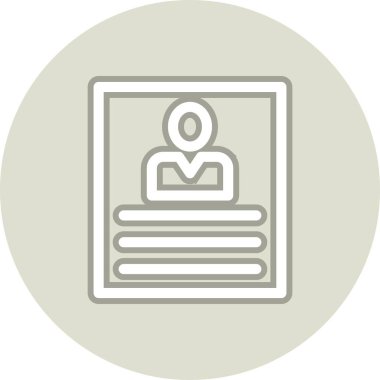 Müfredat Vitae Satır Çemberi Vektör Simgesi Tasarımı