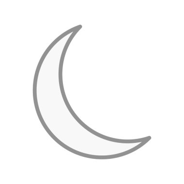 Ay Doldurulmuş Işık Vektörü Simgesi Tasarımı