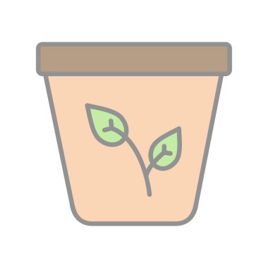 Pot Doldurulmuş Işık Vektörü Simgesi Tasarımı