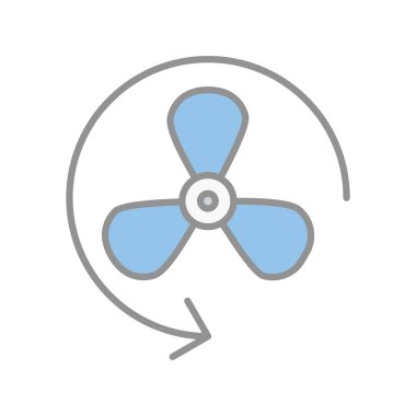 Fan Doldurulmuş Işık Vektörü Simgesi Tasarımı