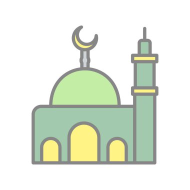 Cami Işık Vektörü Simgesi Tasarımı ile Dolu