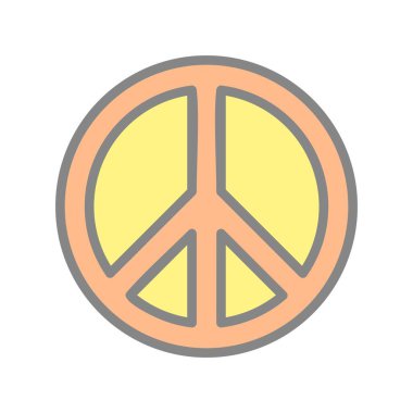 Barış İşareti Işık Vektörü Simgesi Tasarımı