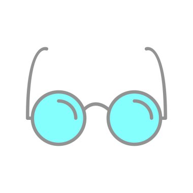 Gözlük Doldurulmuş Işık Vektörü Simgesi Tasarımı