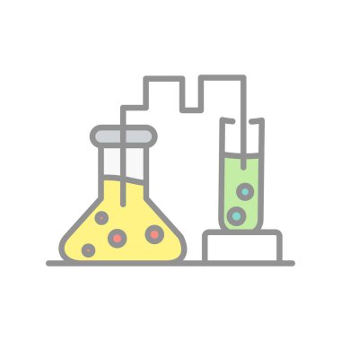 Laboratuvar Doldurulmuş Işık Vektörü Simgesi Tasarımı