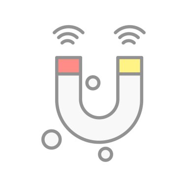 Mıknatıslı Işık Vektörü Simgesi Tasarımı