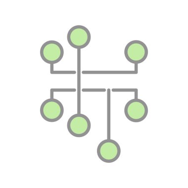 Devre İçi Dolu Işık Vektörü Simgesi Tasarımı