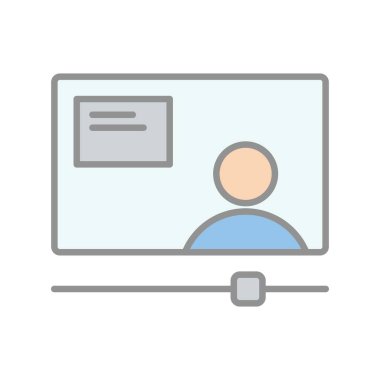 E-Öğrenme Doldurulmuş Işık Vektörü Simgesi Tasarımı