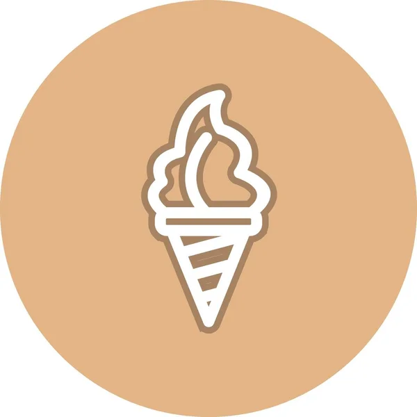 Návrh Vektorové Ikony Zmrzlinové Čáře — Stockový vektor