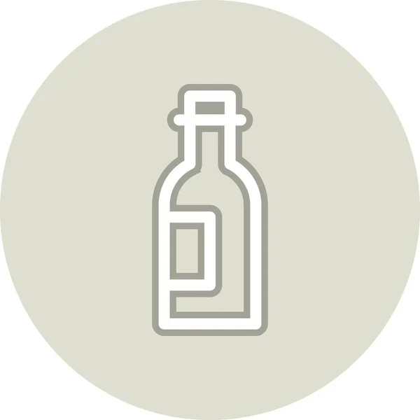 Projekt Ikony Wektora Butelki Wina — Wektor stockowy