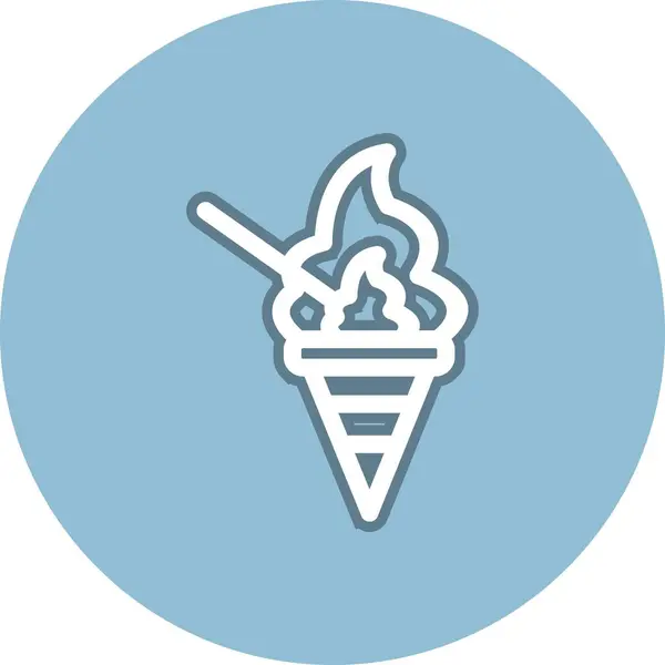 冰淇淋线圆环矢量图标设计 — 图库矢量图片