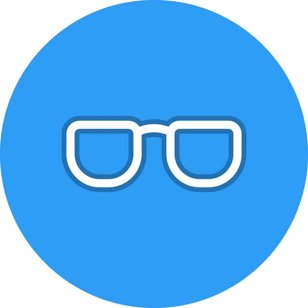 Lunettes Line Circle Vector Icon Design — Image vectorielle