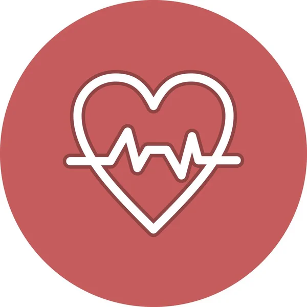 Diseño Iconos Vectores Círculo Línea Cardiograma — Vector de stock