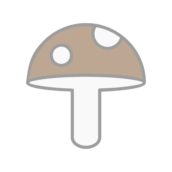 Mushroom Filled Light Vector Icon Desig — Stock Vector