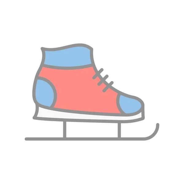 Skates Gefülltes Licht Vector Icon Desig — Stockvektor