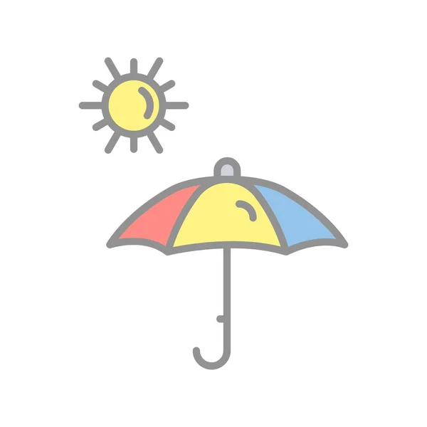 Wettergefüllter Lichtvektor Icon Desig — Stockvektor