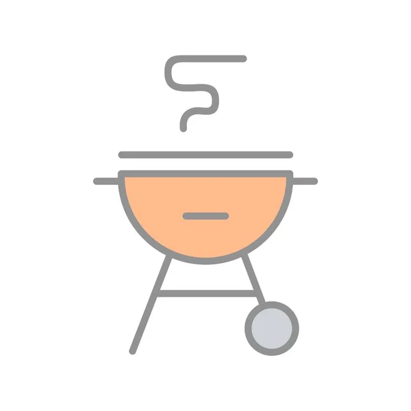 Barbecue Gevulde Lichtvector Icon Desig — Stockvector