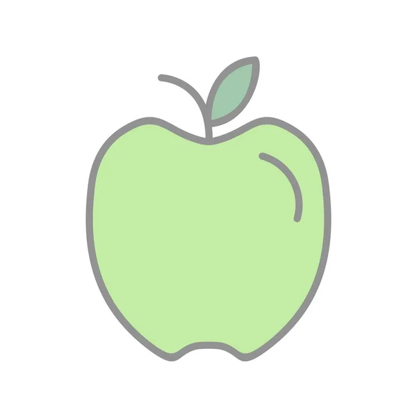 Яблуко Заповнене Світло Векторні Іконки Демонстрація — стоковий вектор
