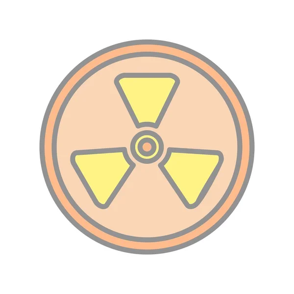 Radiation Filled Light Vector Icon Desig — Stock Vector