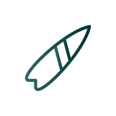 Sörf tahtası Çizgisi Gradyan Vektör Simgesi Tasarımı