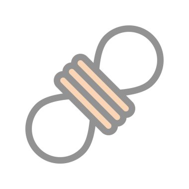  İp Doldurulmuş Işık Vektörü Simgesi Tasarımı