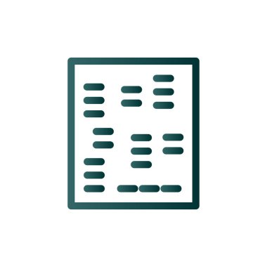 Braille Çizgisi Gradyan Vektör Simgesi Tasarımı