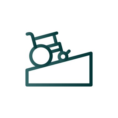 Rampa Çizgisi Gradyan Vektör Simgesi Tasarımı