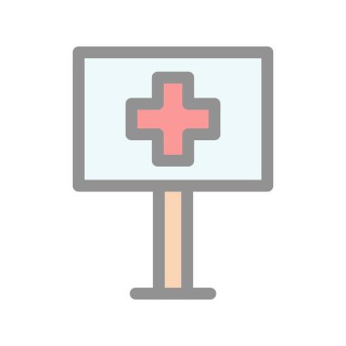 Hastane Kurulu Işık Vektörü Simgesi Tasarımı Doldurdu