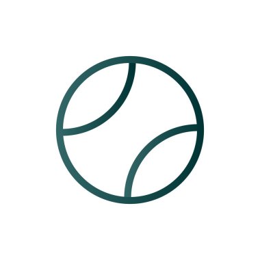 Top Çizgisi Gradyan Vektör Simgesi Tasarımı