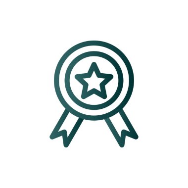 Kazanan Satır Gradyan Vektör Simgesi Tasarımı