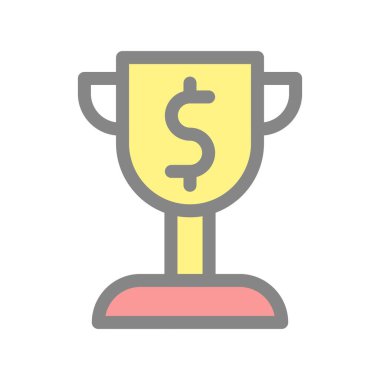 Kazanan Doldurulmuş Işık Vektörü Simgesi Tasarımı