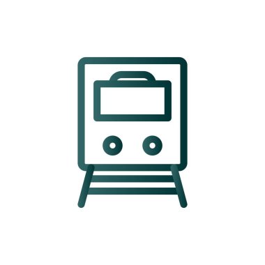 Tren Satırı Gradyan Vektör Simgesi Tasarımı