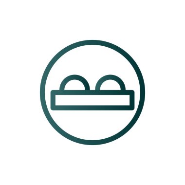 Tümsek Satırı Gradyan Vektör Simgesi Tasarımı