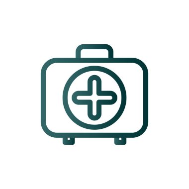 İlk Yardım Kit Satırı Gradyan Vektör Simgesi Tasarımı