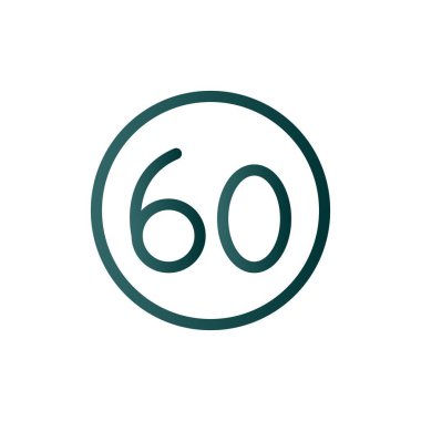 Hız Sınırı Çizgisi Gradyan Vektör Simgesi Tasarımı