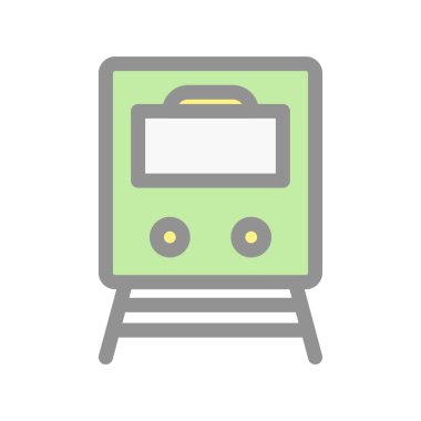 Tren Dolu Işık Vektörü Simgesi Tasarımı