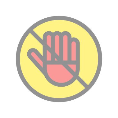 Doldurulmuş Işık Vektörü Simgesi Tasarımı Durdur