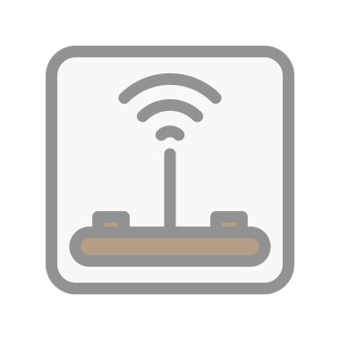 Wifi Doldurulmuş Işık Vektörü Simgesi Tasarımı