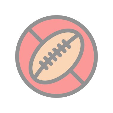 Rugby Işık Vektörü Simgesi Tasarımı