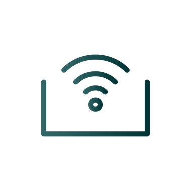 Rfid Satırı Gradyan Vektör Simgesi Tasarımı