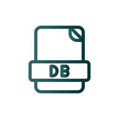 Db Dosya Satırı Gradyan Vektör Simgesi Tasarımı