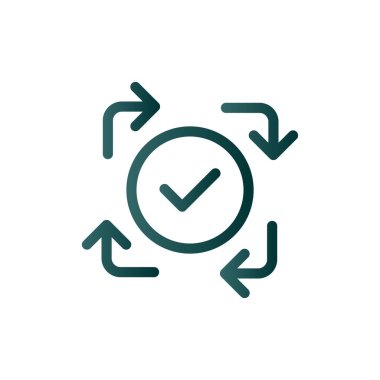 Geri dönüşümlü Satır Gradyan Vektör Simgesi Tasarımı