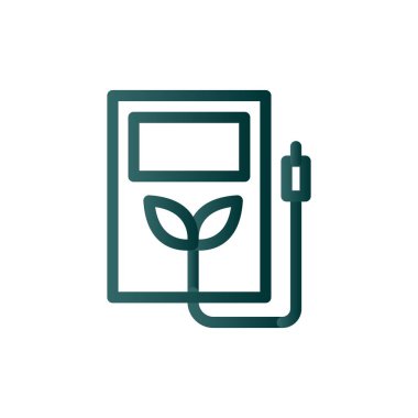 Eko Yakıt Hattı Gradyan Vektör Simgesi Tasarımı